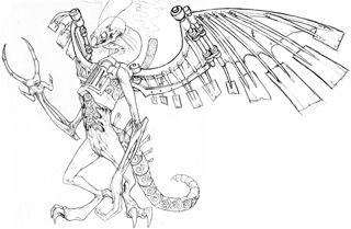 Early concept art for Alices Jabberwock.